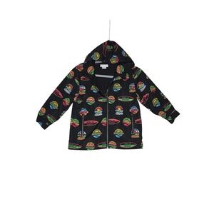 Stella McCartney Kids‎ Black Hello Sunshine Graphic Print Hooded Windbreaker 6Y